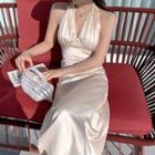 Halter Satin Dress