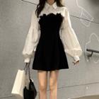 Crop Shirt / Spaghetti Strap Mini A-line Dress
