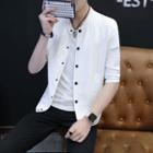 Plain Elbow Sleeve Jacket