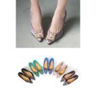 Rhinestone Colored Pumps
