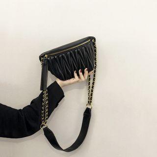 Quilted Faux Leather Belt Bag