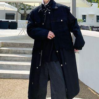 Fleece Collar Patch Jacket