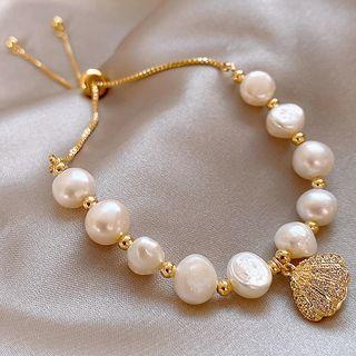 Faux Pearl Sea Shell Bracelet As Shown In Figure - One Size