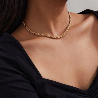 Chain Choker 3495 - Gold & Silver - One Size