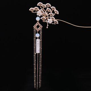 Wedding Flower Fringed Hair Stick Gz065 - One Size