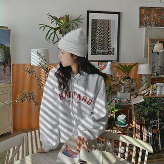 Letter Oversize Kangaroo Hoodie