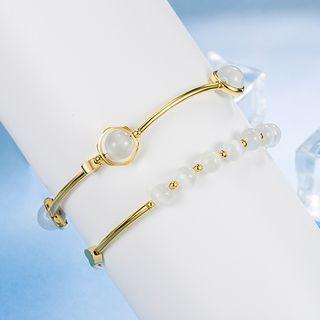 Faux Cat Eye Stone Alloy Bracelet (various Designs)