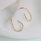 Alloy Geometric Stud Earring 1 Pair - Gold - One Size