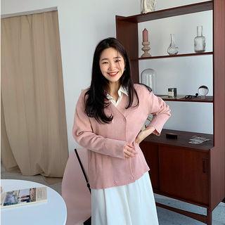 Wrap-front Knit Cardigan