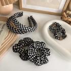 Checker Fabric Headband / Scrunchie
