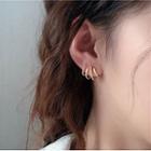 Rhinestone Layered Ear Cuff 1 Pair - Gold - One Size