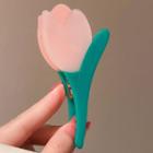 Tulip Acetate Hair Clamp Pink & Green - One Size