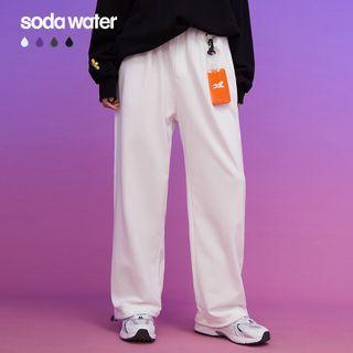 Drawstring-hem Straight-cut Sweatpants