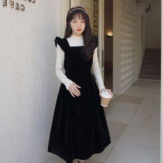 Top With Velvet Jumper Dress