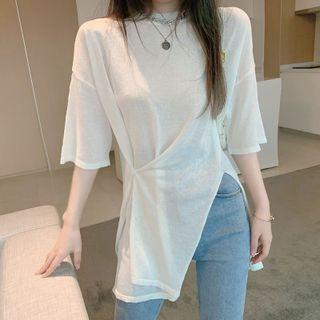 Plain Slit T-shirt