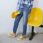 Asymmetric Straight-cut Jeans