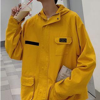 Hood Pocketed Zip Jacket