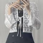 Lace-up Tied Cover-up White - One Size