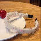 Cherry Print Headband 1pc - Black & White - One Size