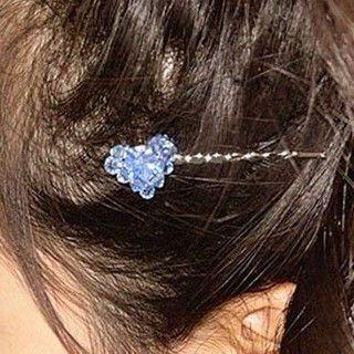 Heart Faux Crystal Hair Pin