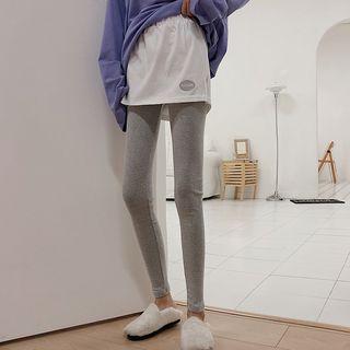 Mock Two Piece High-waist Pants