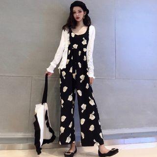 Sleeveless Cropped Jumpsuit / Light Jacket