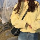 Crew-neck Chunky Knit Sweater