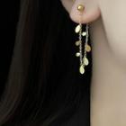 Alloy Drop Chained Earring 1 Pair - Gold - One Size
