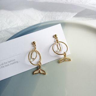 Glaze Mermaid Tail Dangle Earring