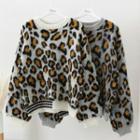 Long-sleeve Leopard Print Sweater