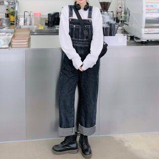 Long-sleeve T-shirt / Denim Dungaree