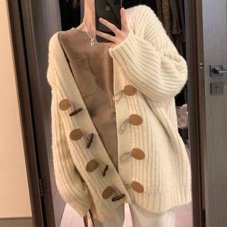 Chunky-knit Cardigan White - One Size