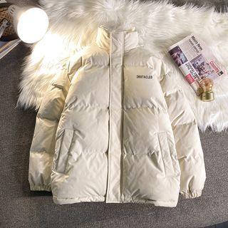 Lettering Two-way Padded Jacket