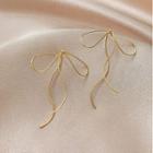 Bow Drop Earring 1 Pair - Gold - One Size