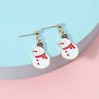 Snowman Alloy Dangle Earring 1 Pair - White - One Size