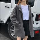 Single-breasted Oversize Trench Jacket