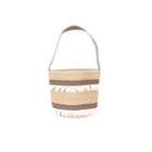 Fringed Woven Bucket Bag