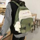 Two-tone Nylon Applique Backpack