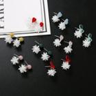 Acrylic Snowflake Bow Dangle Earring