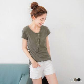 Buttoned Bamboo Cotton Shirt