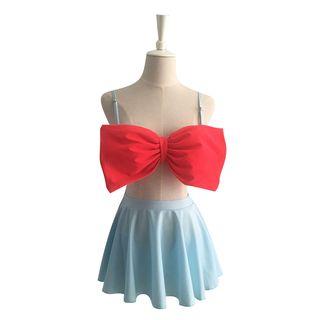 Set : Bow Bikini + Cover-up Skirt