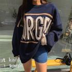 Letter Oversized Knit Top