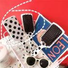 Polka Dot Hair Brush Black Dots - White - One Size