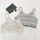 Plaid Fringed Camisole Top