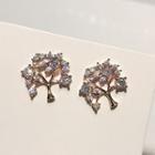 Tree Cz Stud Earring