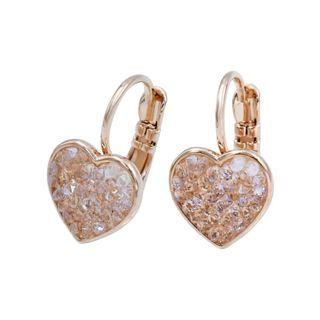 Swarovski Heart Drop Earrings