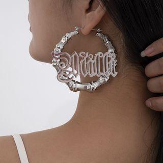Lettering Alloy Dangle Earring