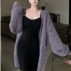 V-neck Cardigan Cardigan - Purple - One Size