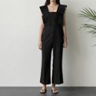 Pleated-detail Zip-back Jumpsuit