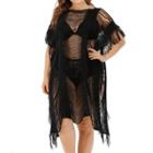 Short-sleeve Slit Cover-up
